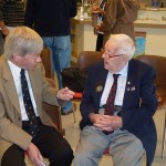 Veteran Albert Figg chatting to author Ian Daglish
