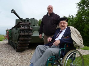 With Albert Figg and Churchill Tank at Hill 112