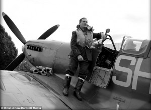 Tony Cooper with original Spitfire Mk805