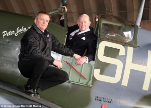 Tony Cooper in replica Spitfire Mk805